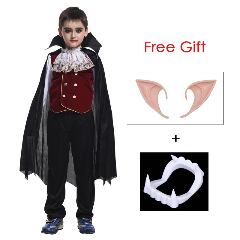 Fantasia vampiro gótico para crianças, traje infantil para meninas, dia das  bruxas, cosplay, vampiro