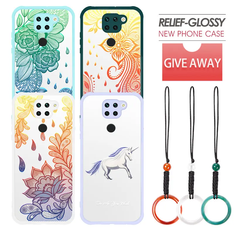 

Xiaomi Redmi Note 9 Case Fashion Relief Ultra Thin Phone Case For Redmi Note 9 10X 4G Luxury Shockproof Protection Back Covers