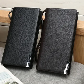 

Men's Wallet Large Capacity Multi-card Multi-Function Wristlet Men Clutch Bags Brand PU Leather Wallet For Men