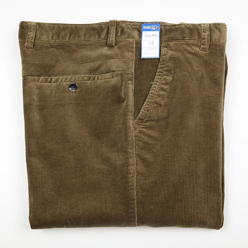 ICPANS Straight Loose Corduroy Winter Pants Men Thick Black Khaki Red High Waist Male Trousers Office Big Size 40 42 ICPANS Straight Loose Corduroy Winter Pants Men Thick Black Khaki Red High Waist Male Trousers Office Big Size 40 42