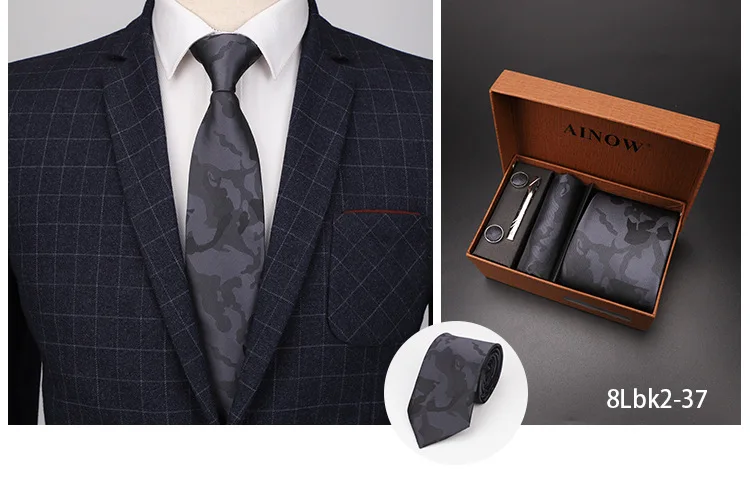 Мужской галстук деловой корейский 8 см Профессиональный жаккардовый Свадебный галстук набор мужской s подарки галстук Карманный квадратный носовой платок