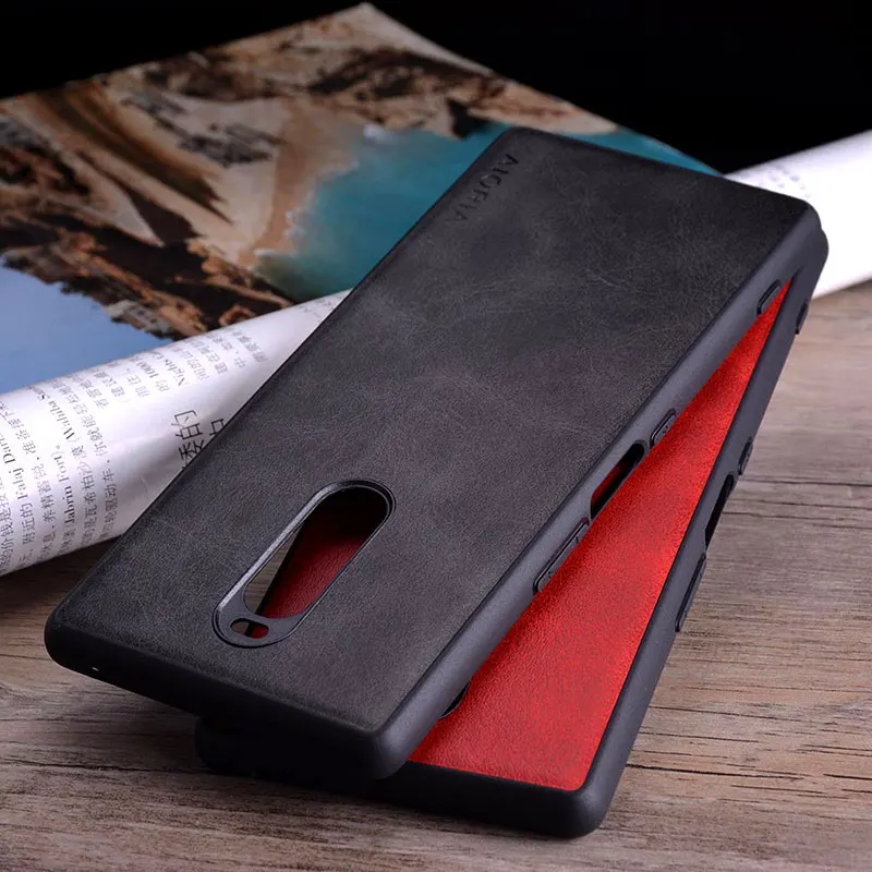 Чехол для sony xperia 1 funda роскошный винтажный кожаный чехол с мягкой крышкой coque capa