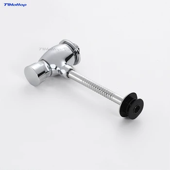 

Tlhottop Brass Exposed Urinal Flush Valve Button Type Manual Time-extended Shut-off Valve Polished Chrome YJ-6716