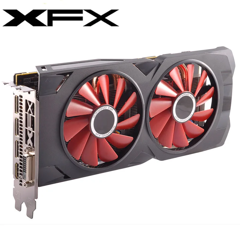 Видеокарта XFX RX 570 8 ГБ 500 бит GDDR5 графические карты для AMD 580 серии VGA RX570 б/у DisplayPort HDMI