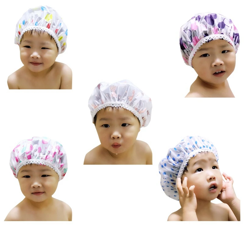 Children Baby Kids Waterproof Elastic Shower Bathing Bath Salon Hair Head Shampoo Cap