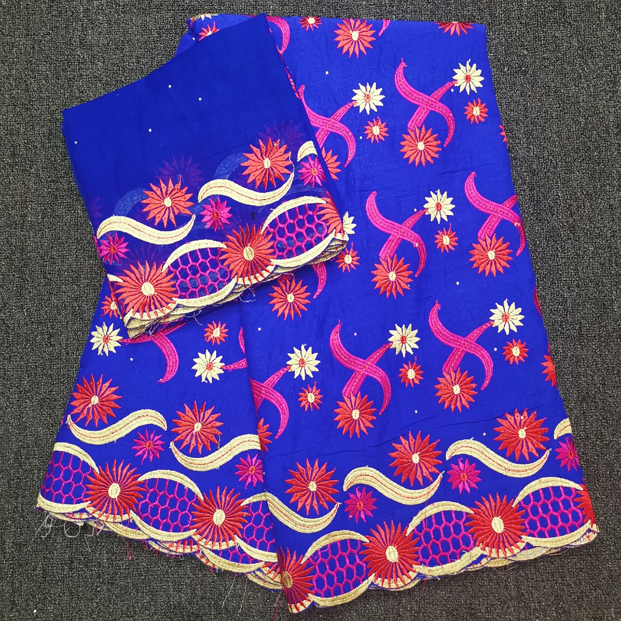 

2019 Latest 5+2 Yards African Cotton Swiss French Lace Fabric High Quality African Swiss Voile Lace In Switzerland HL081910