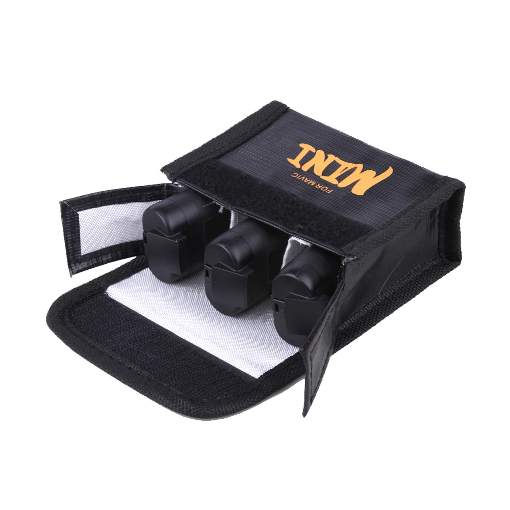 3 battery bag Новинка для DJI Mavic Mini Drone Lipo чехол для батареи Взрывозащищенная безопасная сумка для хранения противопожарная защитная коробка радиационная защита - Цвет: 3 battery bag