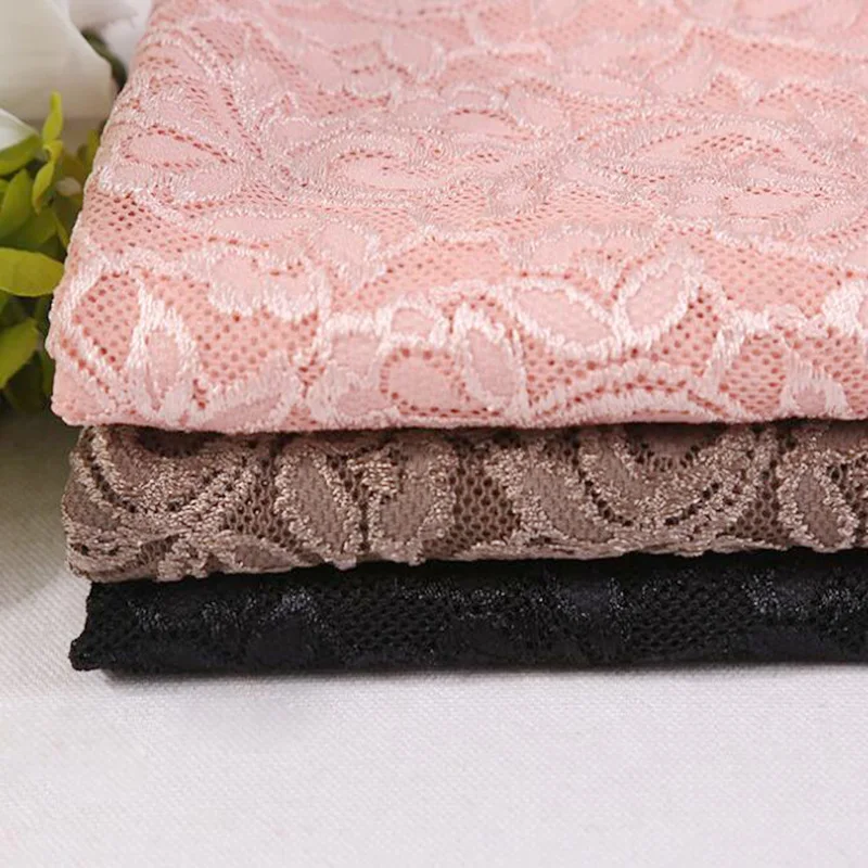 

HL 1 Meter 150CM Wide Nylon Elastic Lace Fabric French Lace Underware Wedding Dress Sewing Accessories HB022