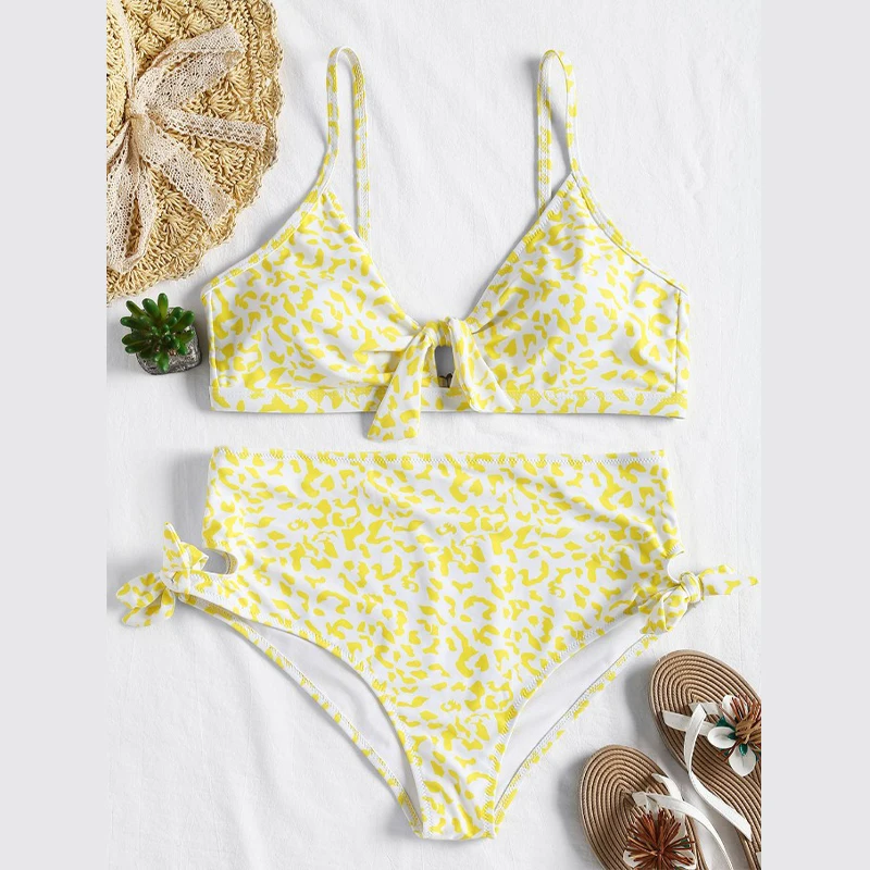 yellow cheetah swimsuit