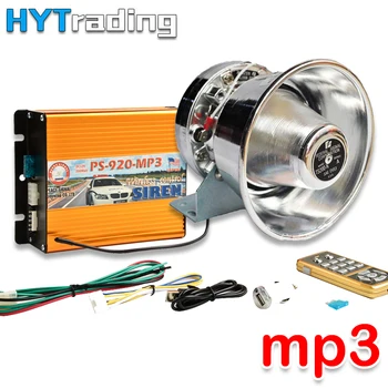 

12V Car Police Horn Warning Alarm Speaker Wireless Remote Control Multiple Sounds Road Emergency Siren LED Strobe Light