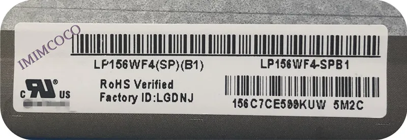 15," ips LP156WF4-SPB1 подходит N156HCE-EBA LTN156HL02-201 LP156WF6-SPB1/SPA1 LP156WF4-SPU1/SPJ1 NV156FHM-N43 4,7