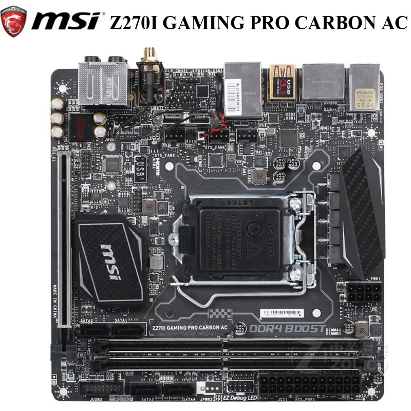 Материнская плата MSI Z270I GAMING PRO CARBON AC Intel Z270 LGA 1151 DDR4 32 Гб PCI E 3 0 оригинальная