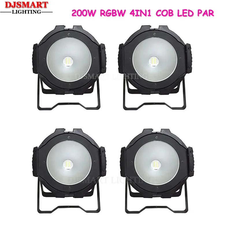 4 шт./лот LED Par 200 Вт COB огни RGBW 4в1 корпус из алюминиевого сплава супер яркий Cob Led Wash Can