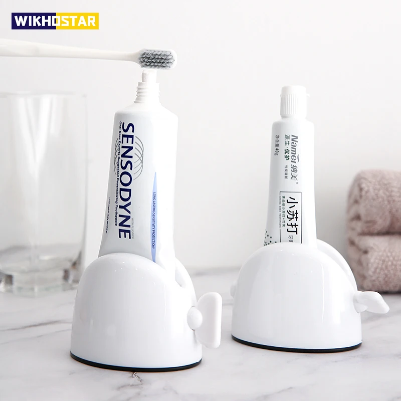 WIKHOSTAR Bathroom Accessories Set Rolling Toothpaste Squeezer Tube Toothpaste Dispenser Cleanser Squeezer Toothpaste Holder 1