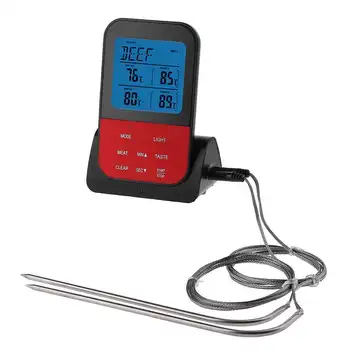

Wireless Barbecue Thermometer Electronic Portable Barbecue Double Probe Small Outdoor Camping Waterproof Thermometer