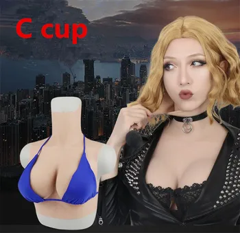 

Transgender Crossdresser Artificial Silicone Fake Breast Forms C Cup Realistic Crossdressing False Boobs Men Bodysuit Sexy Mens