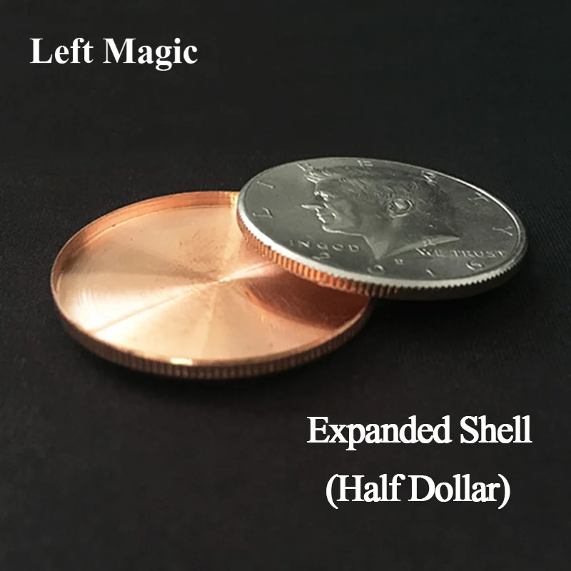 1 шт., открывающаяся коробочка(голова, полдоллара), волшебная монета для фокусов, появляющаяся/Vanish Magia аксессуар волшебника, крупным планом, иллюзии, реквизит, мерцающий
