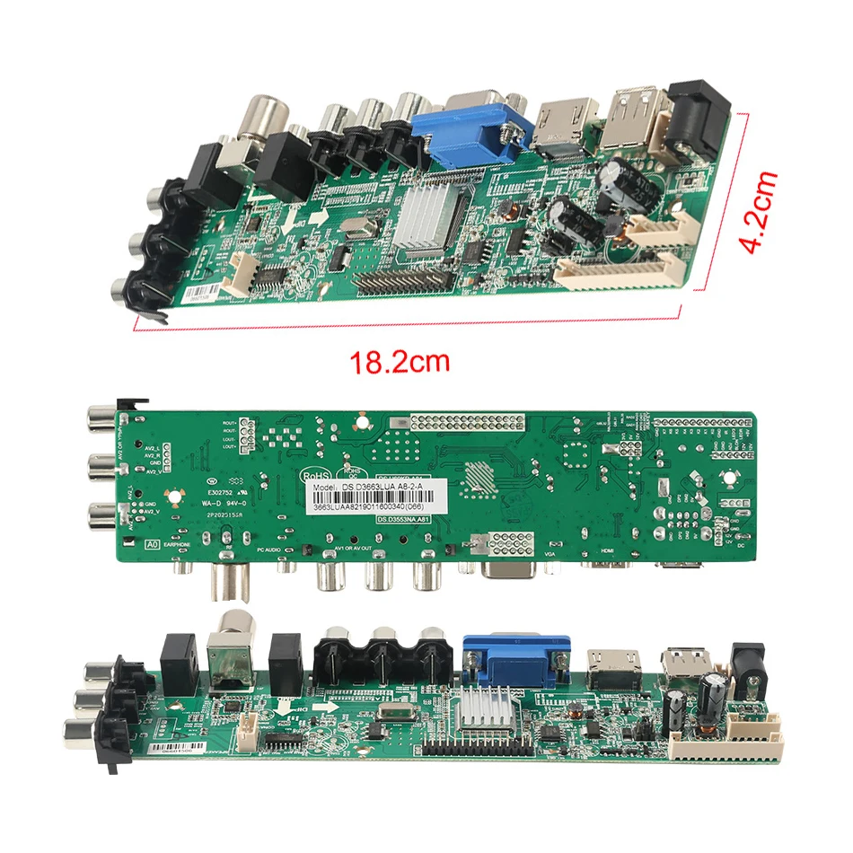 3663 цифровой сигнал DVB-C DVB-T2 DVB-T Универсальный ЖК ТВ контроллер драйвер платы обновления 3463A русский USB play LUA63A82