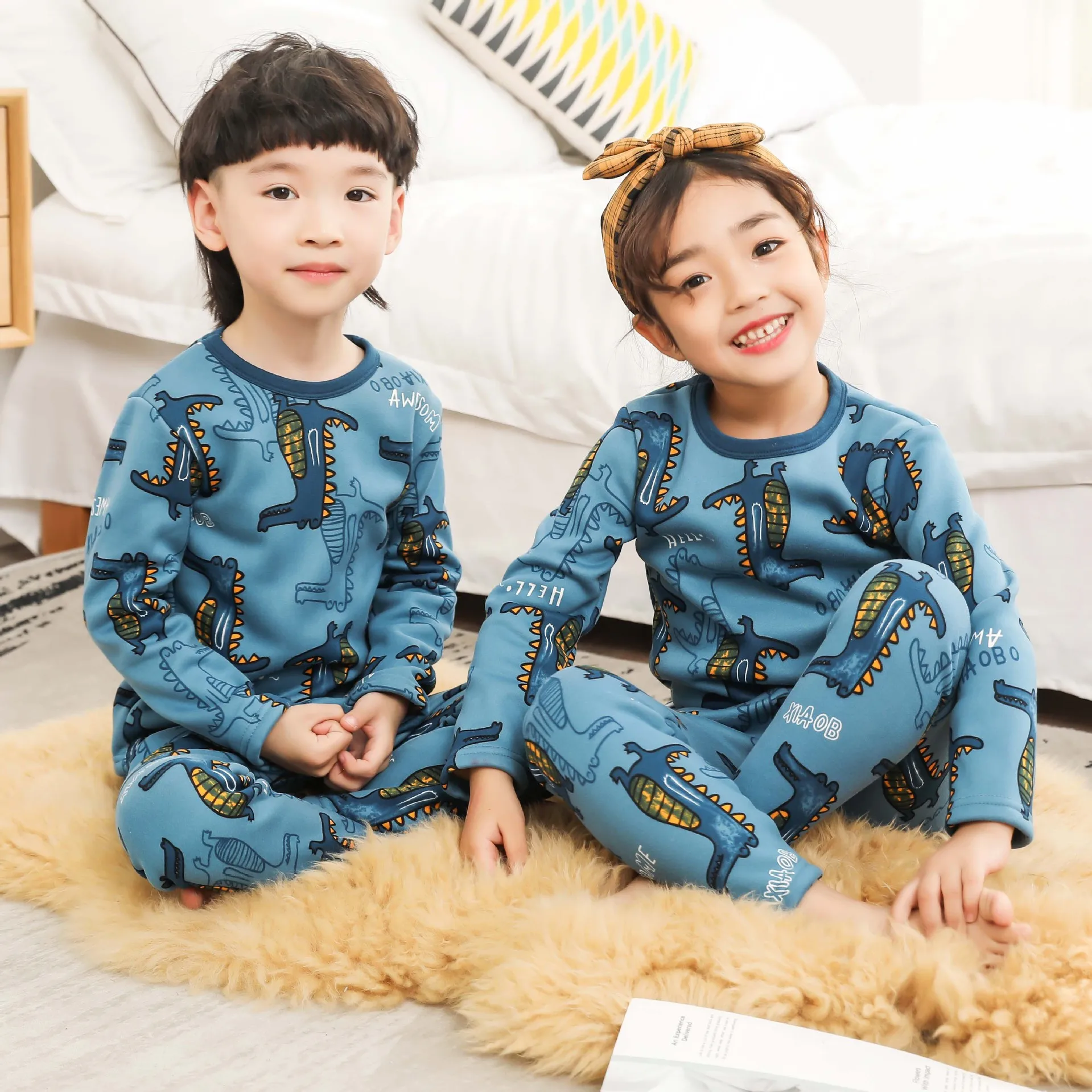 

Kids Boys Sleepwear baby girl winter cotton sets Children Homewear Pajamas for Boy Pyjamas Kids Nightwear 2-13Y teenage clothes