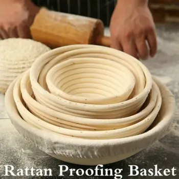 

Round Banneton Dough Rising Rattan Bread Proofing Baskets for Home Baking JDH88