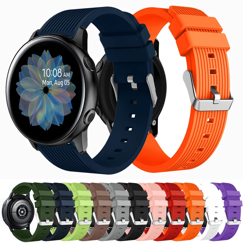 Силиконовый ремешок для часов Samsung galaxy Watch Active 2 40 мм 44 сменный Браслет 20