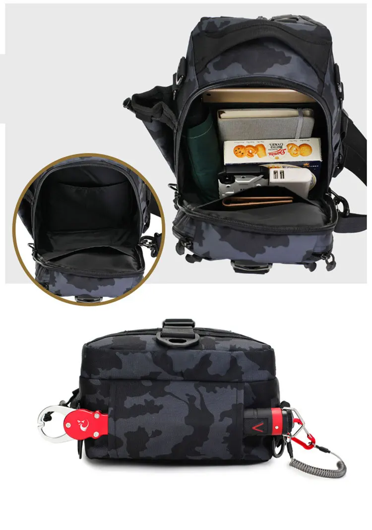 Тактическая нагрудная сумка, приманка для рыбалки, камуфляжная Наплечная Сумка, на открытом воздухе, многофункциональный, для альпинизма, туризма, кемпинга, путешествий, спортивный рюкзак