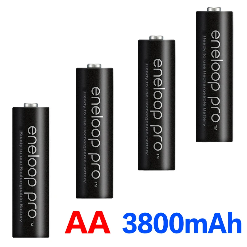 8pcs Panasonic Eneloop Original Battery Pro AA 3800mAh 1.2V NI-MH Camera Flashlight Toy Rechargeable Batteries with Charger