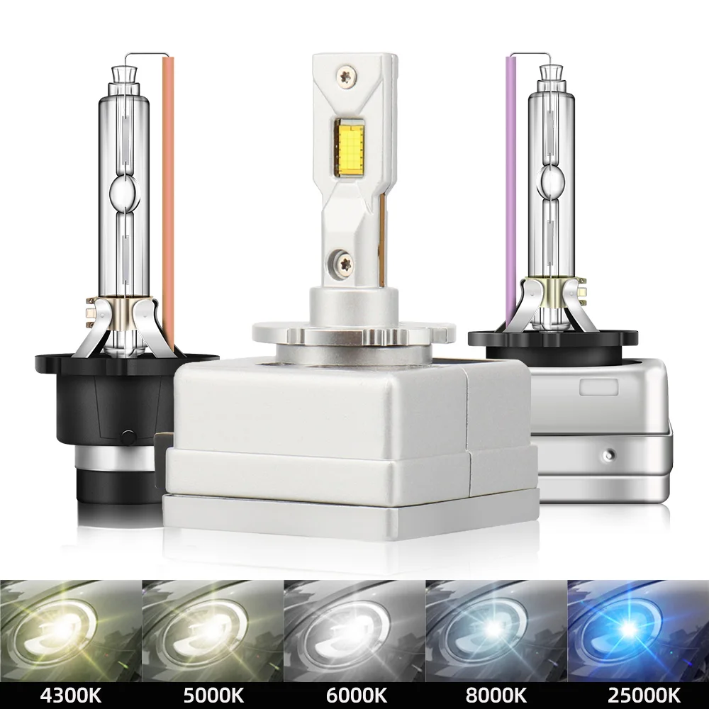 D1S D3S 6000K LED Headlight Bulbs D2S D4S D2R D4R D5S HID Xenon Lights 12V Bright White MINI 1:1 Auto Update Kit Plug &amp Play |
