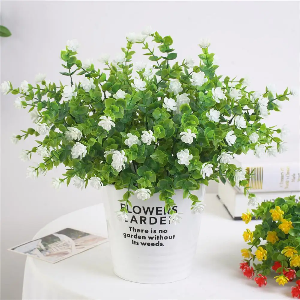 MeterMall Simulating Eugali Rose Green Bonsai Flower Decoration Photography Home Plastic Rose
