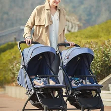 Съемная прогулочная коляска для близнецов, легкая прогулочная коляска для второго ребенка, 175 градусов, коляска с зонтиком для новорожденных, коляска с двумя машинками