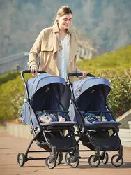 Съемная легкая коляска для близнецов, детская коляска, 175 градусов, капюшон для коляски для новорожденных, детская машинка