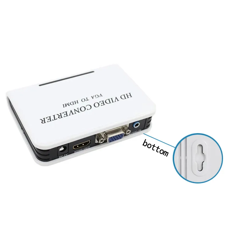1080P Аудио VGA к HDMI HD HDTV видео конвертер коробка адаптер для ПК/ноутбука/DVD