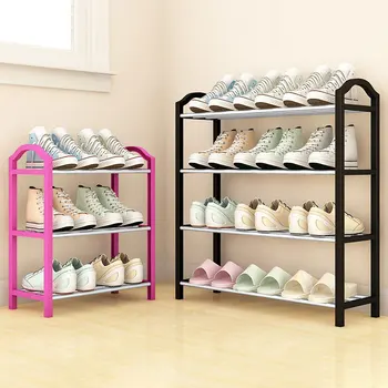 

Shoes Rack Storage Shelf Aluminum Metal Standing Rack DIY Shoes Storage Shelf Home Furniture Organizer Accessories Shoe Rack
