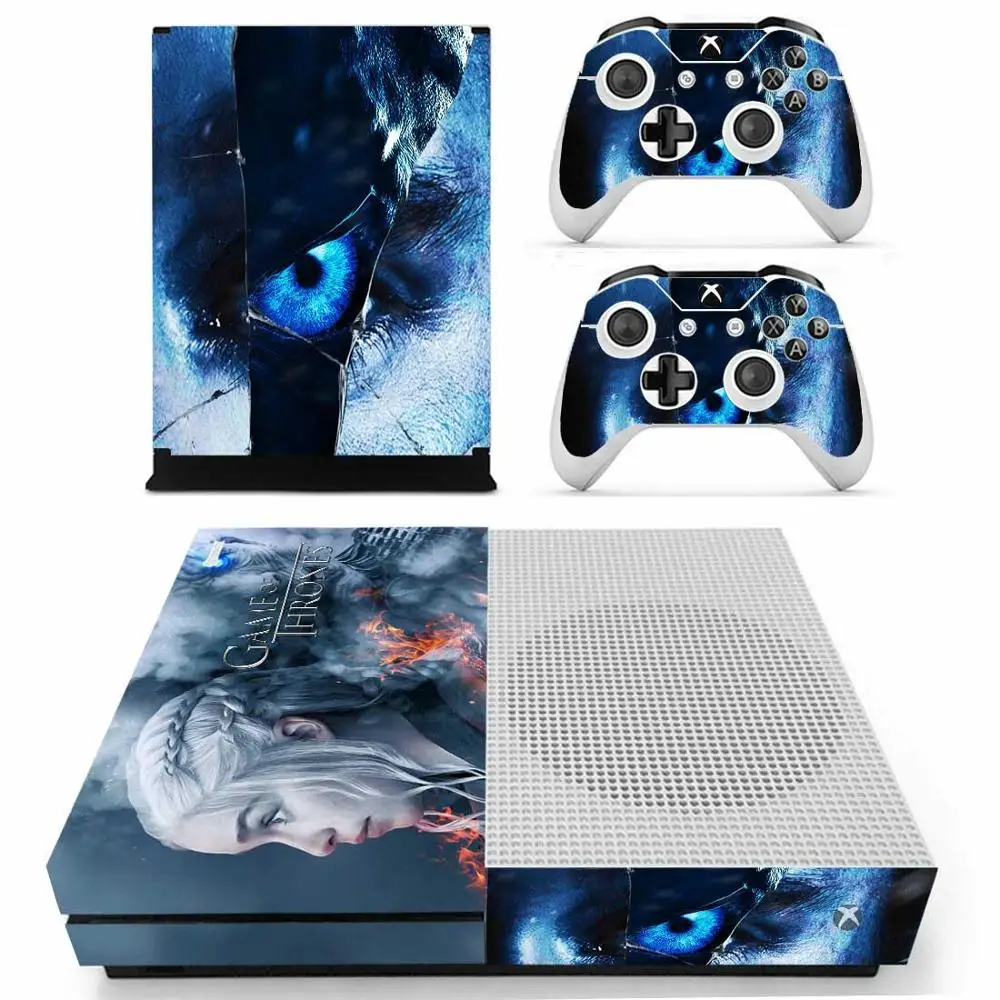 Игра престолов наклейка s для Xbox One S кожа Виниловая наклейка Pegatina для Xbox one тонкая консоль и два контроллера шкуры - Цвет: YS-xboxoneS-2211