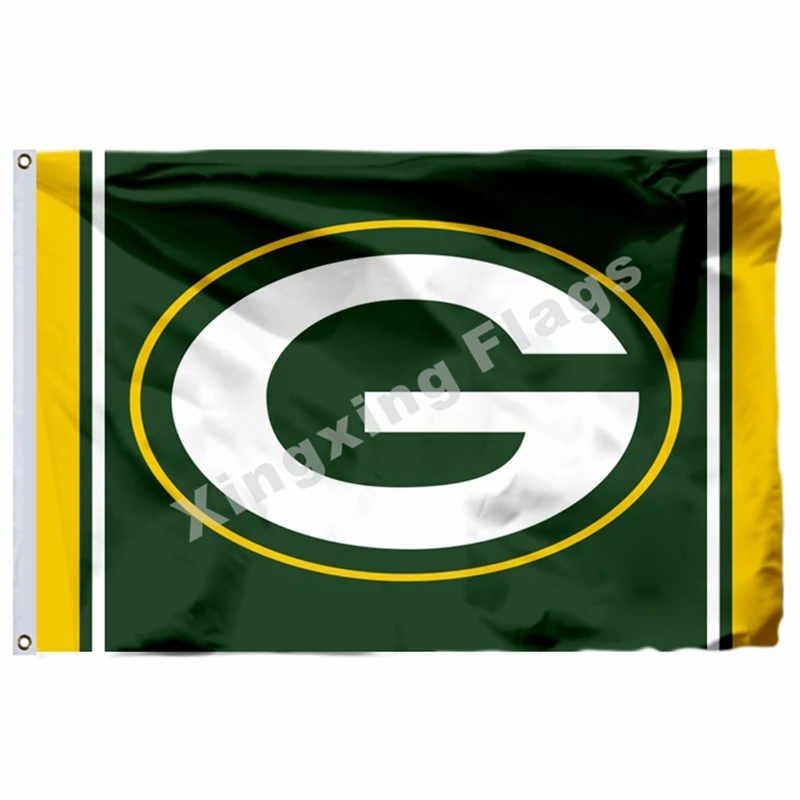 Флаг с логотипом Green Bay Packers, 3ft X 5ft, полиэстер, НФЛ, баннер с логотипом Green Bay Packers, летающий Размер № 4, 90X150 см, пользовательский флаг