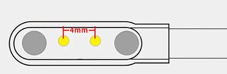 Китай завод универсальный 2-вытащить шпильку 4 мм Напульсники Смарт-часы зарядный кабель магнитное устройство для интерфейс USB аварийный резервный Зарядные устройства