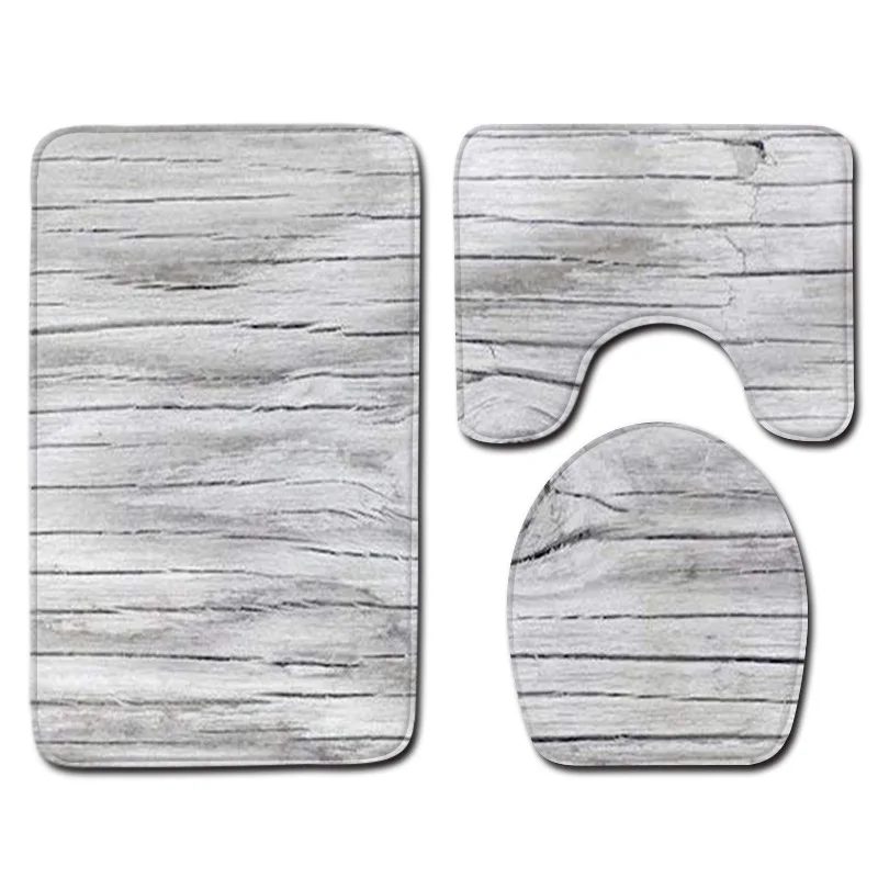Wood 06 Zeegle 3 шт. коврики для ванной деревянный ковер для ванной нескользящий коврик для ванной комплект фланелевый пол коврики для ванной моющиеся коврики для ванной - Цвет: Wood 06