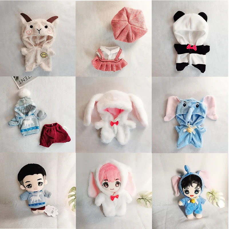 20cm Plush Doll's Clothes Outfit Accessories for Korea Kpop EXO Idol Dolls Pajama Bodysuit Clothing Fans Gift Collection | Игрушки и