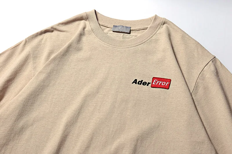 Aderererror/Однотонная футболка г. Летняя футболка с круглым вырезом и короткими рукавами с принтом aderererror красивая футболка ADER art play