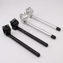 Универсальный зажим для Руля Мотоцикла 7/" 22 мм 31, 32, 33, 35, 37, 39, 41, 51 мм, ручки для ручек, серебро/черный алюминий