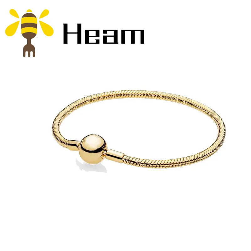 Heam, высокое качество,, Стерлинговое Серебро, 925 пробы, pan, очаровательный браслет для женщин, модный, элегантный, роскошный, сделай сам, аутентичное ювелирное изделие