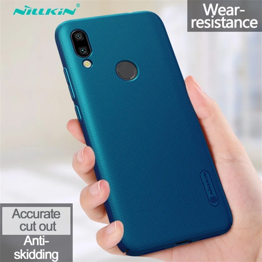 Peacock blue Для Xiaomi Redmi 7 чехол Nillkin чехол для телефона Высокое качество Супер Матовый Щит Жесткий PC задняя крышка для Redmi Y3 подарок держатель телефона - Цвет: Peacock blue
