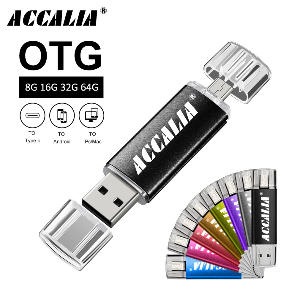 Металлический флеш накопитель OTG Type C 64 ГБ память usb 4 8 флешка 16 32 128 cle подарок|USB