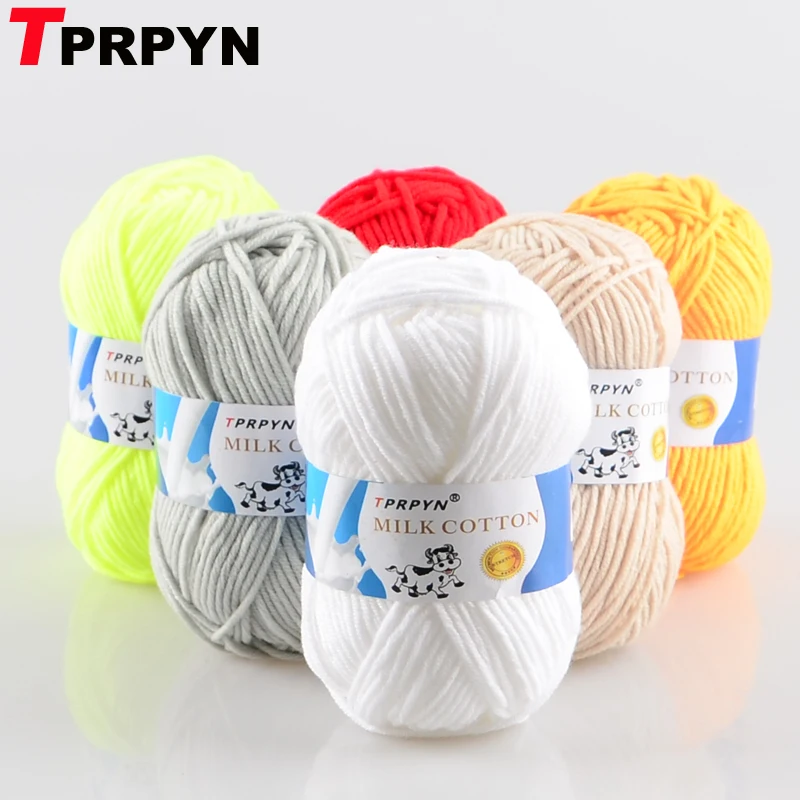 TPRPST 50 г/шт. 95 м молочная хлопчатобумажная пряжа детская для вязания ручное