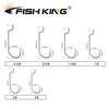 FISH KING 10pcs/pack Fishing Hook Carbon Steel Crank Offset Fishhook For Soft Worm Lure Bass Barbed Carp Fishing Hooks 3/0#-3# ► Photo 2/6