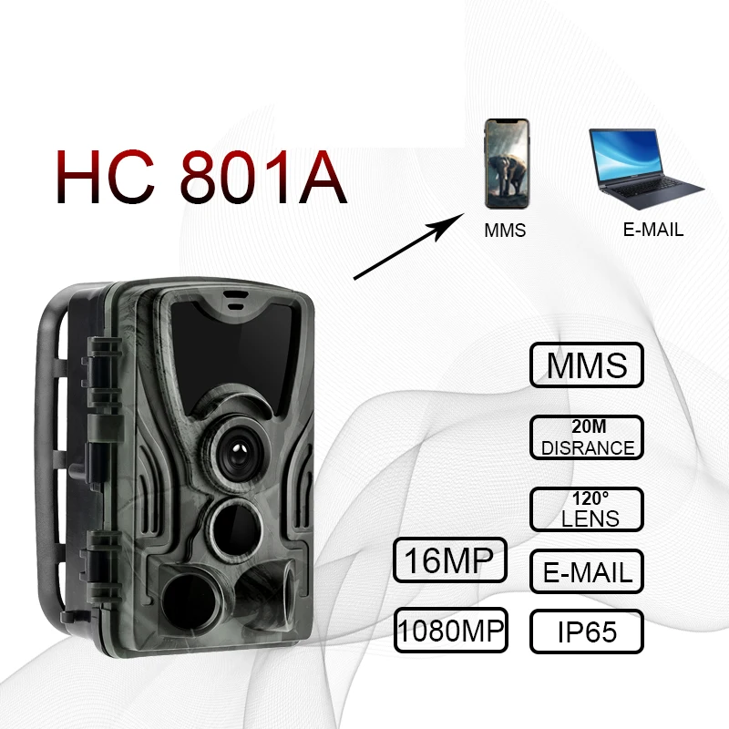 HC801A HC801A охотничья камера 0,3 s время запуска ночная версия фото ловушки камера 16MP 1080P IP65 камера наблюдения - Цвет: HC801A