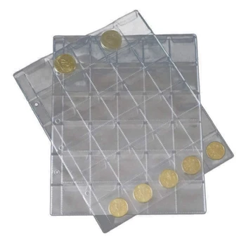 

20 PCS 30 Pockets Clear Coin Holders Folder Sheets Storage Cash Money Collection Album Creative PVC Albums Collecting