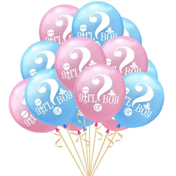 

10pcs Gender Reveal Balloons He Or She Girl Or Boy Pattern Latex Balloon for Baby Shower Gender Reveal Party Decoration Supplies
