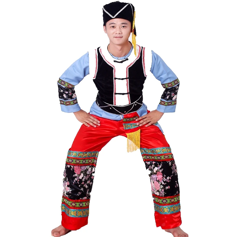 Men's Traditional Hmong Story Cloth 3pc Costume Outfit (Shirt, Pant, Sev) |  