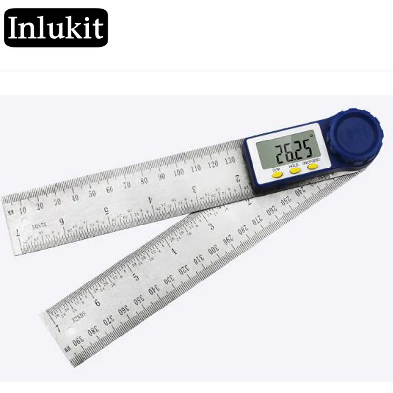  2in1 Stainless Steel Angle Finder Meter Digital Protractor Ruler TQ00097